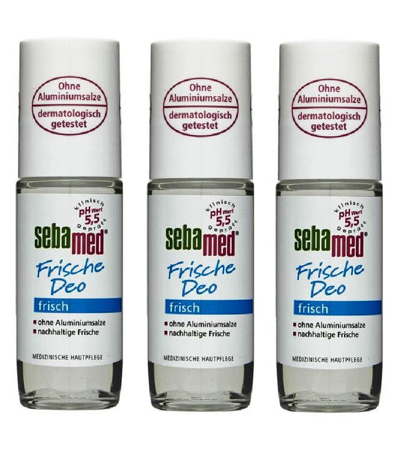 3xPack SEBAMED Deodrant Roll-ons - FOUR Varieties to Choose from