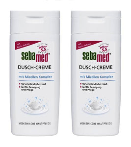 2xPack SEBAMED Shower Cream with Micelles Oil-in-Water Moisturizer - 200 ml each