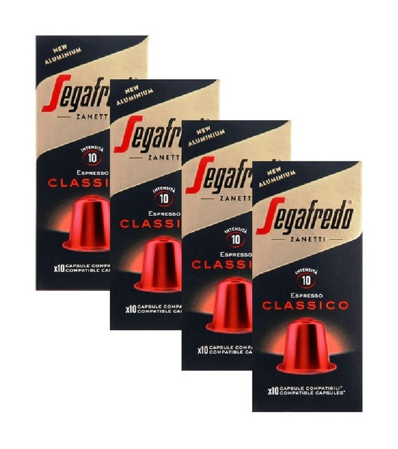4xPack Segafredo Espresso Classico Coffee Capsules - 40 Capsules