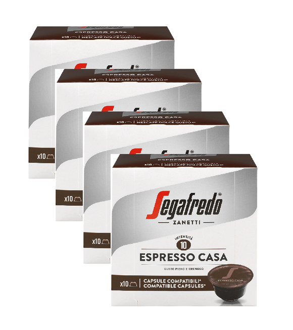 4xPack Segafredo Espresso Casa Dolce Gusto Coffee Capsules - 40 Capsules