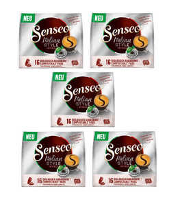 5xPacks SENSEO COFFEE PADS - Italian Sytle Intenso - 80 Pads