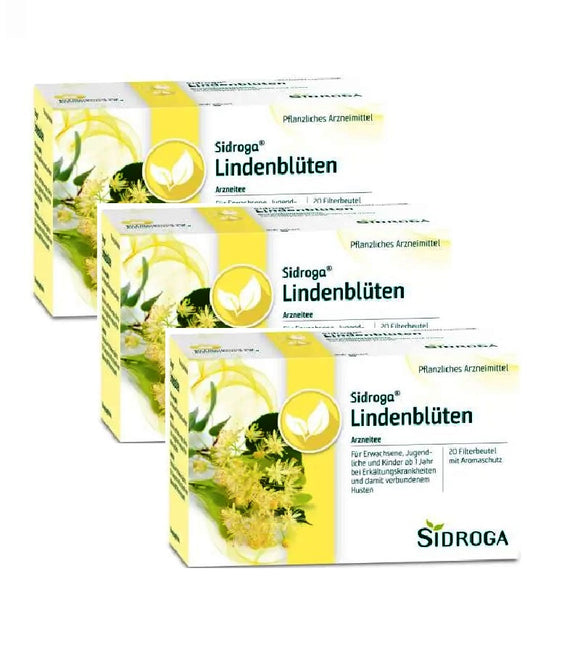 3xPack SIDROGA Lime Blossom Filtered Tea Bags - 60 Pcs