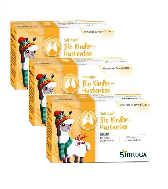3xPack SIDROGA Bio Children's Cough Filtered Tea Bags - 60 Pcs