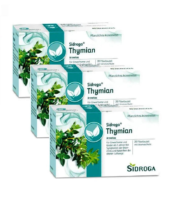 3xPack SIDROGA Thyme Filtered Tea Bags - 60 Pcs