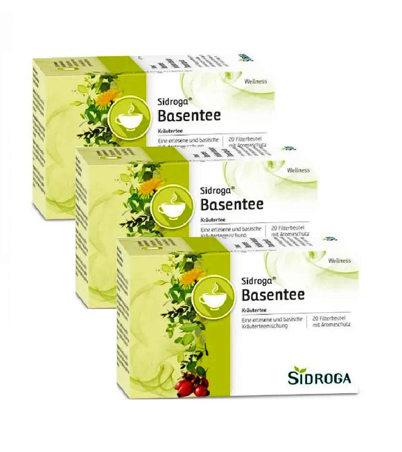 3xPack SIDROGA Wellness Basetee Filtered Tea Bags - 60 Pcs