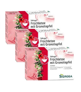 3xPack SIDROGA Wellness Fruit with Pomegranate Filtered Tea Bags - 60 Pcs