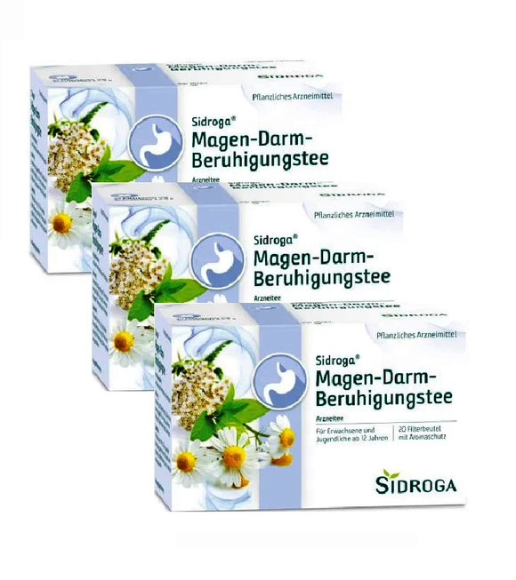 3xPack SIDROGA Gastrointestinal Calming Filtered Tea Bags - 60 Pcs