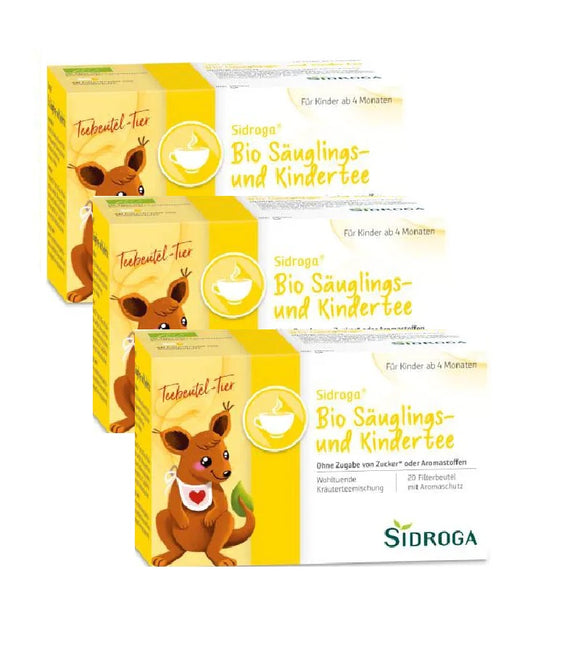 3xPack SIDROGA Babies and Children Filtered Tea Bags - 60 Pcs