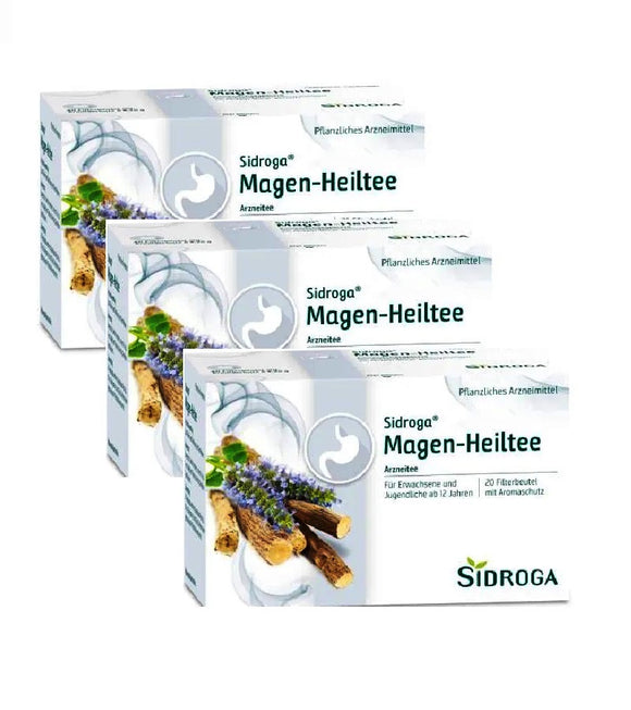 3xPack SIDROGA Stomach Healing Filtered Tea Bags - 60 Pcs