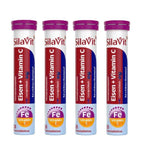 4xPack SilaVit Effervescent Tablets - Iron & Vitamin C - 80 Pcs