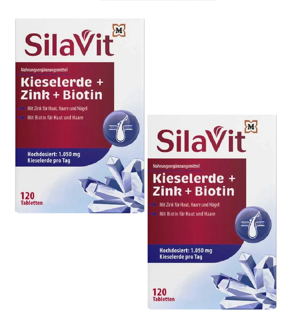 2xPack SilaVit Zinc Biotin Tablets - 240 Pcs