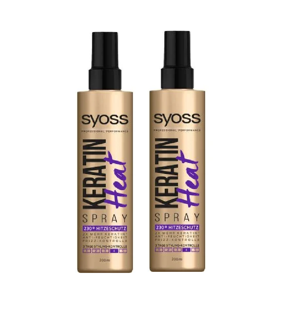 2xPack Syoss Heat Protective Thermal Hair Styling Spray - 400 ml