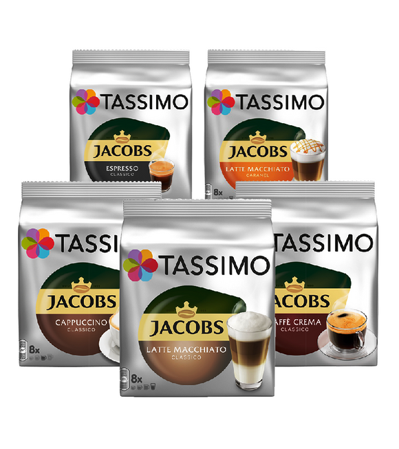 5 Piece Tassimo Coffee Discs Trial Pack - Classics - 56 DISCs