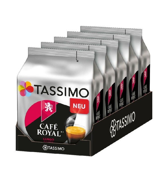 4-Packs TASSIMO Café Royal Lungo Forte T Discs - 4 x 16 Coffee Capsules
