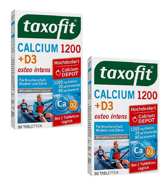 2xPack TAXOFIT Calcium 1200+D3 Tablets (60 Tablets)