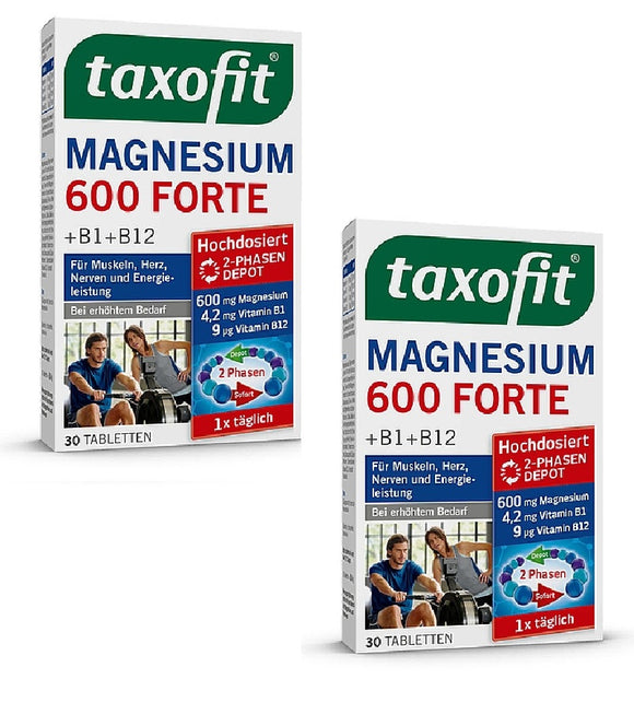 2x Packs Taxofit Magnesium 600 Forte Depot Tablets, (60 Tablets)