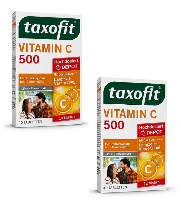 2xPacks Taxofit Vitamin C 500 Depot Tablets for Normal Immune System
