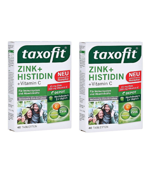 2xPack Taxofit Zinc + Histidin + Vitamin C Depot Tables - 80 Tablets