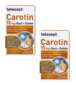 2xPack Tetesept Carotene 15 mg Skin Protection from Sun - 60 Tablets