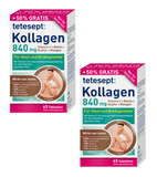 2xPack Tetesept Collagen 840 mg Tablets - 90 Pcs