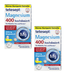 2xPack Tetesept Magnesium 400 High Dose Tablets - 60 Pcs