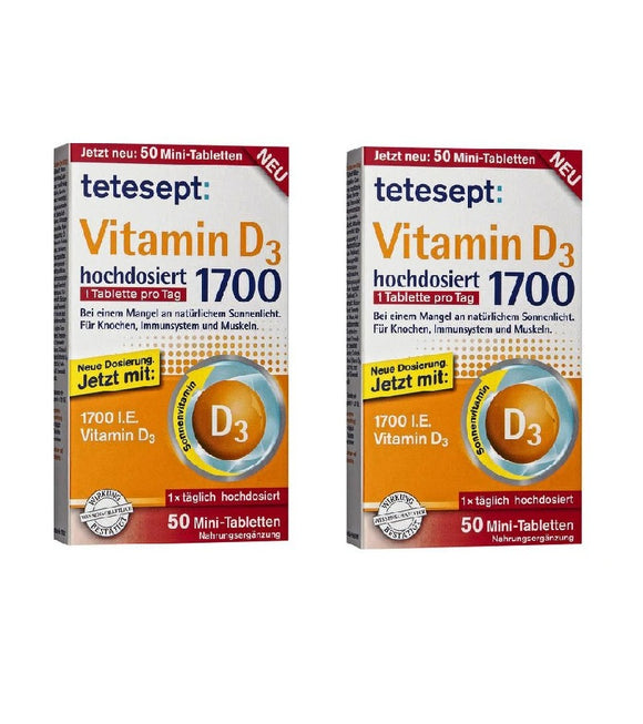 2x Pack Tetesept High Dose Vitamin D3 Tablets - Eurodeal.shop