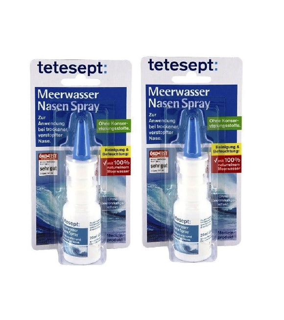 2xPack Tetesept Sea Water Nasal Spray - 40 ml