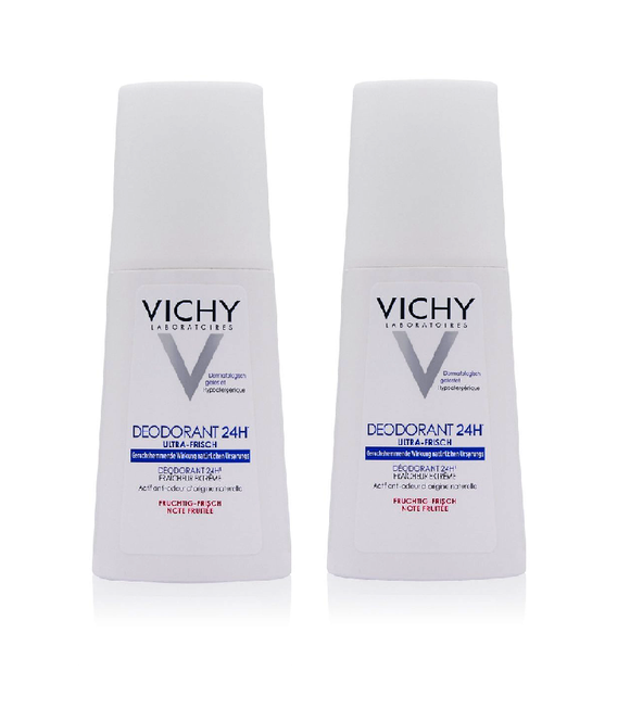2xPack VICHY Deodorants Ultra Fresh 24H Fruity Fresh Deodorant Spray - 200 ml