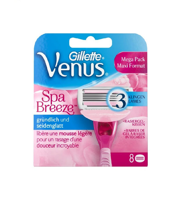 Gillette Venus Spa Breeze Razor 3-Blades Refills (8 Cartridges) - Eurodeal.shop