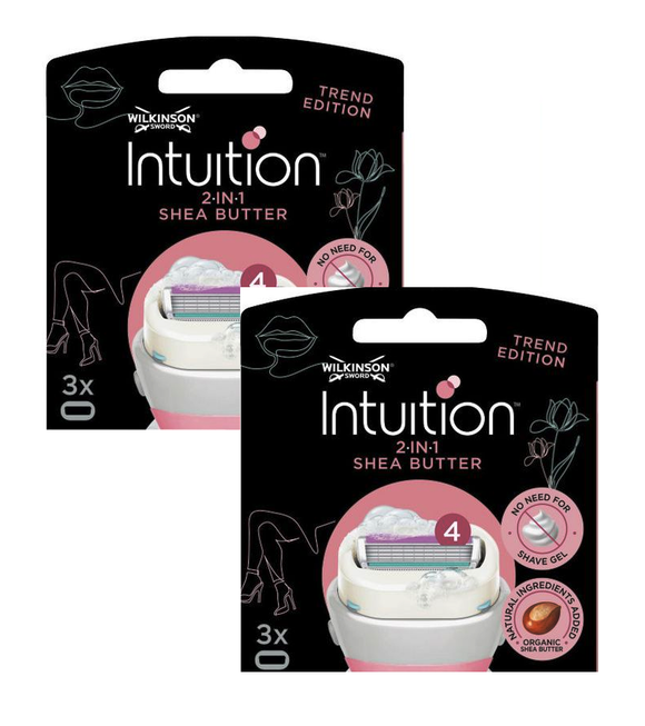 2xPack WILKINSON Sword Intuition 2in1 Ultra Moisture Blades - 6 Pcs