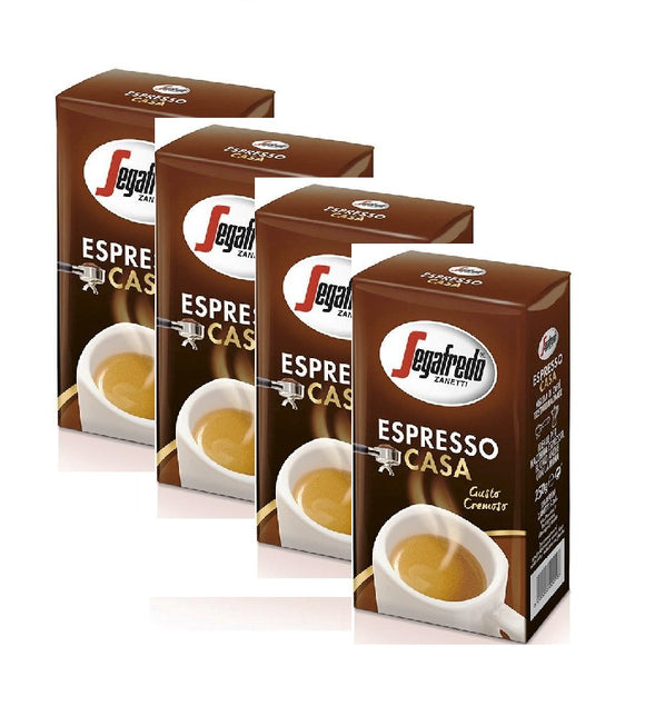 4xPack Segafredo Espresso Casa Ground Coffee - 1 Kgs