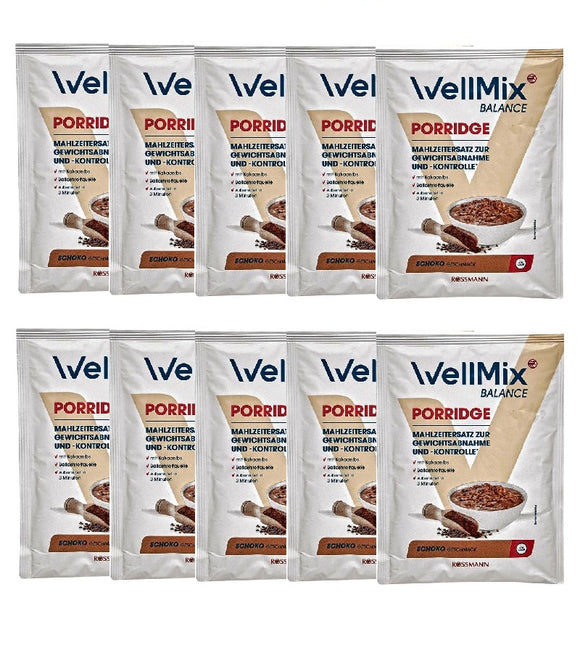 10xPacks WellMix Balance Chocolate Porridge for Weight Control - 500 g