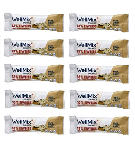 10 Bars WellMix Balance 33% Protein White Cookie Choc Energy Bars - 450 g
