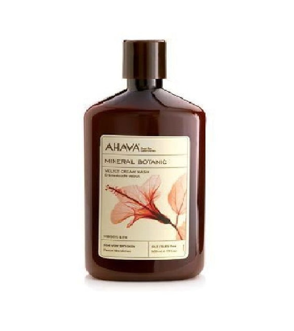 AHAVA Mineral Botanic Rich Velvet Cream Wash Hibiscus-Fig Shower Gel for Women - 500 ml