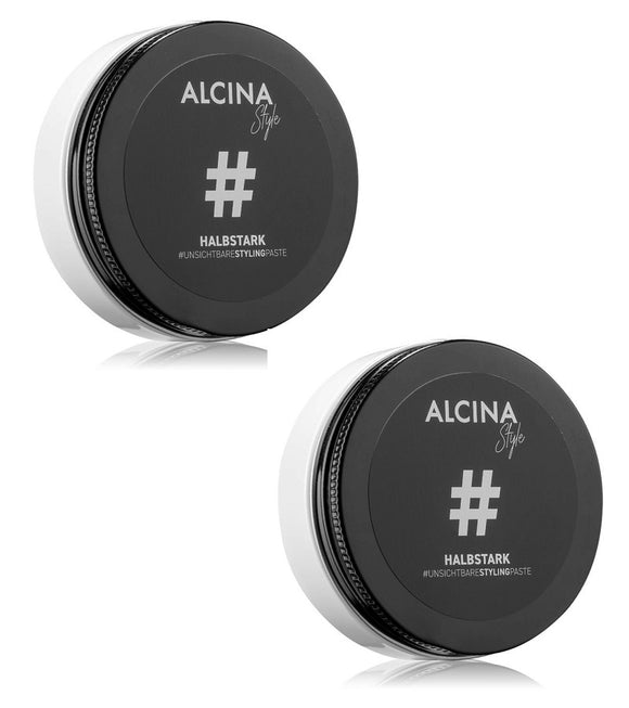 2xPack ALCINA Transparent Hair Styling Paste for Semi-Strong Hair - 100 ml