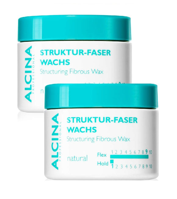 2xPack ALCINA Structuring Fibrous Natural Hair Wax for Natural Look - 100 ml