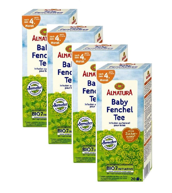 4xPacks Alnatura Organic Baby Fennel Tea Bags - 80 Bags