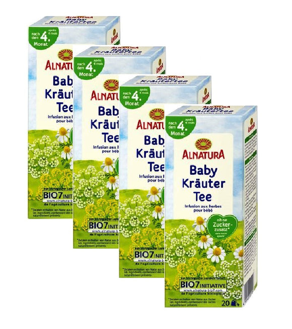 4xPacks Alnatura Organic Baby Herbal Tea - 80 Bags