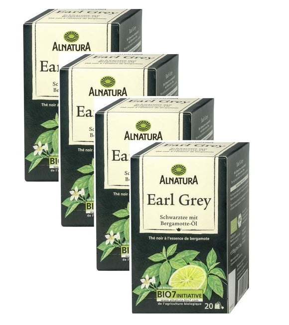 4xPacks Alnatura Organic Earl Gray Tea - 80 Bags
