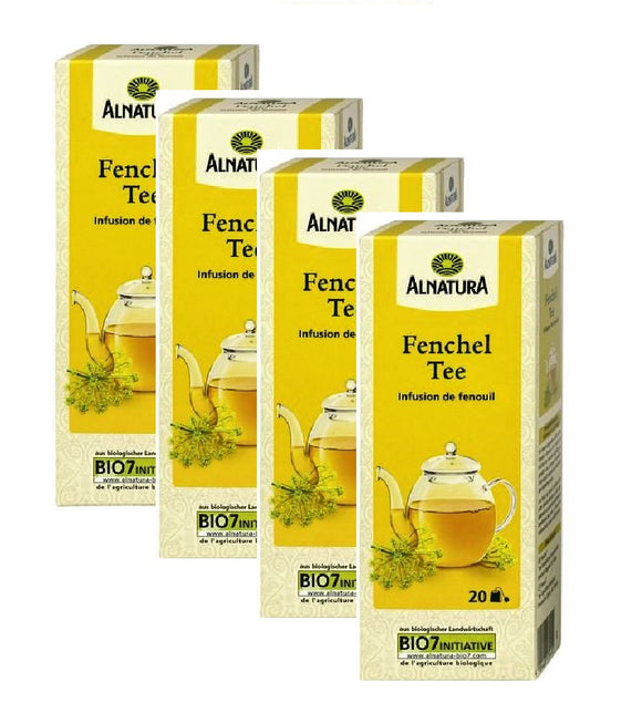 4xPacks Alnatura Organic Fennel Tea Bags - 80 Bags