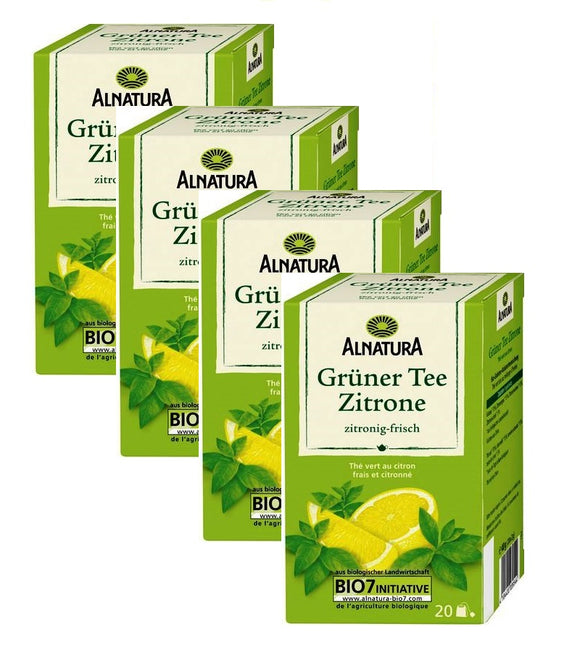 4xPacks Alnatura Organic Citrus Green Tea Bags - 80 Bags