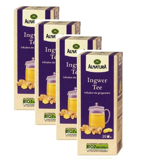 4xPacks Alnatura Organic Ginger Tea Bags - 80 Bags