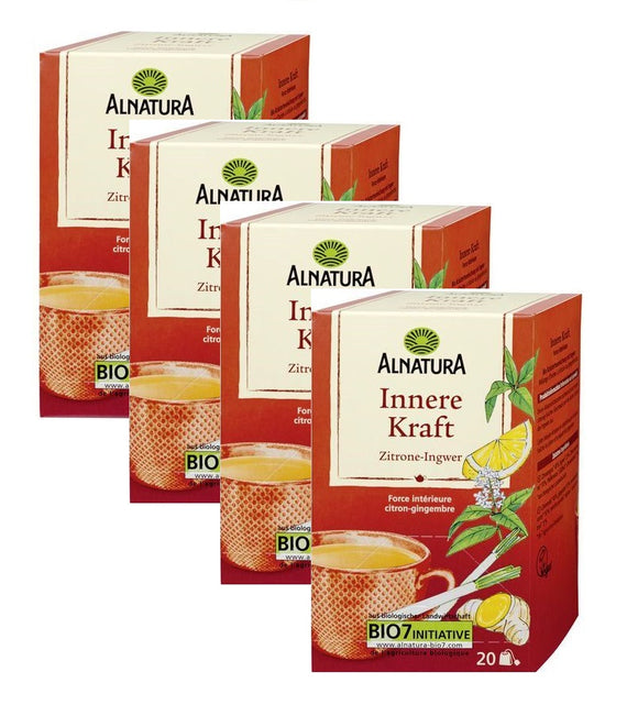 4xPacks Alnatura Organic Inner Strength Tea Bags - 80 Bags