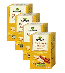 4xPacks Alnatura Turmeric Cinnamon Tea Bags - 80 Bags