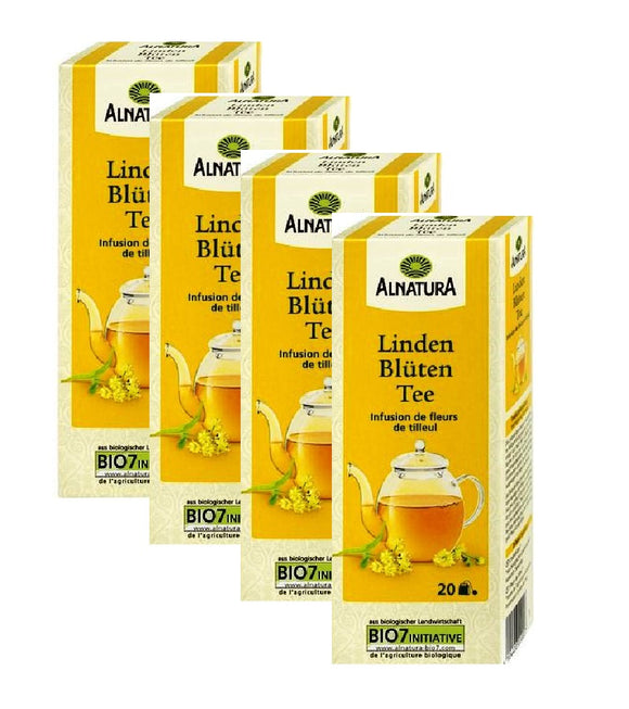 4xPacks Alnatura Organic Lime Blossom Tea Bags - 80 Bags