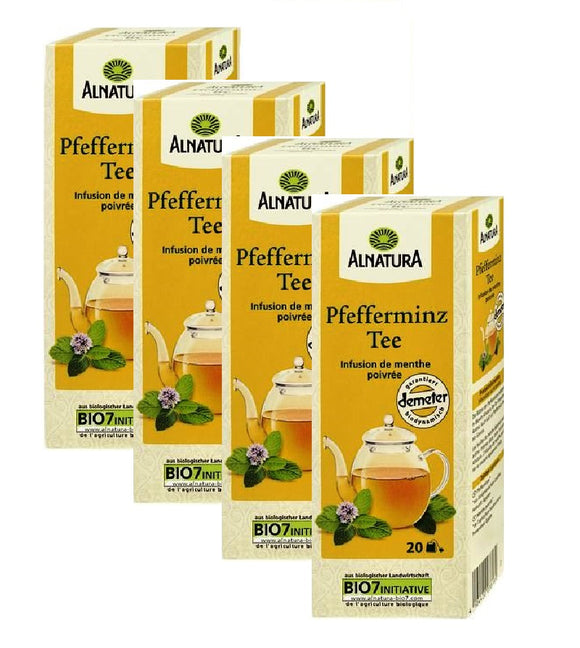 4xPacks Alnatura Organic Peppermint Tea Bags - 80 Pcs