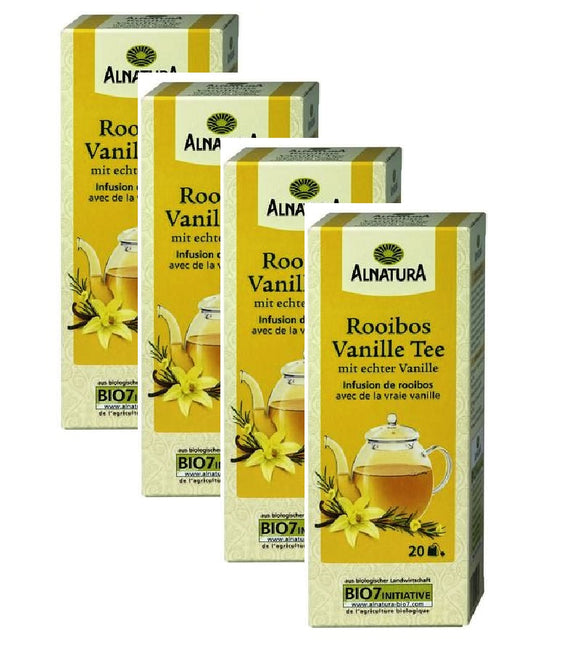 4xPacks Alnatura Rooibos Vanilla Tea Bags - 80 Bags