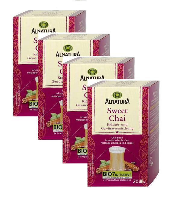 4xPacks Alnatura Organic Sweet Chai Bags - 80 Bags