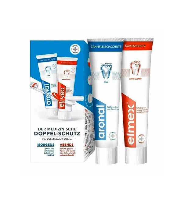 2xPack ARONAL/ELMEX Double Protection Toothpaste - 300 ml
