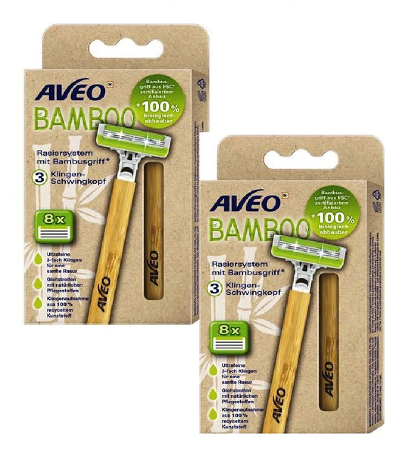 2xPack AVEO MEN Bamboo Shaving Razors